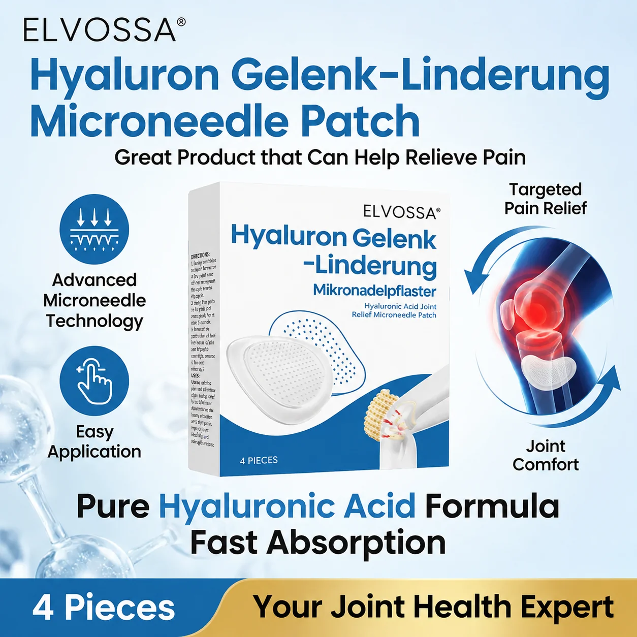 ELVOSSA Hyaluron Joint Recovery Patches